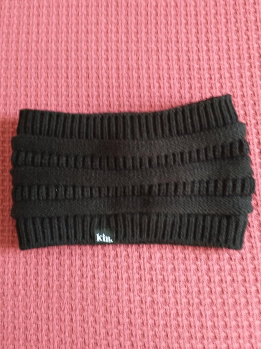 KIN Apparel Satin Lined Headband / Neck Warmer in Black